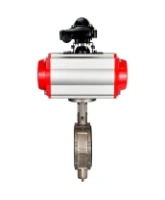Затвор дисковый поворотный DN.ru WBV3131N-2W-Fb-H Ду65 Ру16, корпус - нержавеющая сталь 304, диск - нержавеющая сталь 304, уплотнение - NBR, с пневмоприводом DN.ru PA-SA-105 и БКВ DN.ru APL-210N