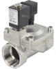 Клапан электромагнитный DN.ru VS431-VT-NC-24VAC 1 1/2″ Ду40 Ру16 пилотного действия двухходовой, корпус - сталь нержавеющая 304, присоединение - внутренняя резьба, уплотнение - VITON, нормально-закрытый, катушка - 24В AC