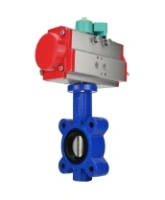 Затвор дисковый поворотный DN.ru WBV1631E-2W-Fb-H Ду50 Ру16 LUG межфланцевый, корпус - чугун QT450, диск - нержавеющая сталь AISI 304, уплотнение - EPDM, с пневмоприводом PA-SA-083 и магнитным переключателем ALS200D