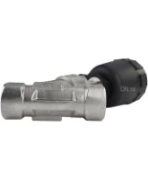 Клапан отсечной пневматический DN.ru VSP3241P-T-1PNC Ду20 Ру25, корпус - нержавеющая сталь SS316, резьбовой, Y-образный, корпус привода - пластик