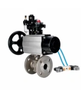 Кран шаровой DN.ru BV3232P(2pc)-FP-F-ISO-H WDVF Ду100 Ру16 полнопроходной, фланцевый, корпус - нержавеющая сталь 316, уплотнение - PTFE, с пневмоприводом PA-DA-105-1, пневмораспределителем 4V320-08 AC220V, БКВ APL-210N и БПВ AFC2000