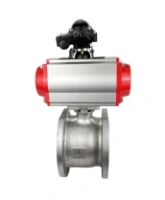 Кран шаровой DN.ru BV3232P-FP-Fb-ISO-H Ду15 Ру16, корпус - сталь 316, уплотнение - PTFE, полнопроходной, межфланцевый с пневмоприводом DN.ru PA-DA-052 двойного действия, пневмораспределителем 4M310-08 AC220V и БКВ APL-210N