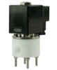 Клапан электромагнитный DN.ru VS841-VT-NC-220VAC 1/4″ Ду5 Ру4 соленоидный двухходовой, корпус - PTFE, уплотнение - VITON, резьбовой, прямого действия, нормально закрытый, катушка - 220В