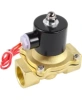 Клапан электромагнитный DN.ru VS100-NT-NC-220VAC 1″ Ду25 Ру10, соленоидный двухходовой, корпус - латунь, уплотнение - NBR, резьбовой, нормально-закрытый, прямого действия, катушка - 220В