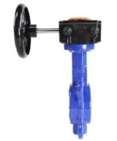 Затвор дисковый поворотный DN.ru WCB-316L-PTFE Ду40 Ру16 межфланцевый, корпус - углеродистая сталь WCB, диск - нержавеющая сталь 316L, уплотнение - PTFE, с редуктором Pro-Gear X-21-W-200