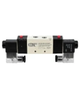 Пневмораспределитель DN.ru 4V320-08 AC220V 1/4″ бистабильный, пятиканальный, с двусторонним ЭМУ (подключение со шлангами)
