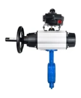 Затвор дисковый поворотный DN.ru WBV1132N-2W-Fb-H Ду125 Ру16, корпус - чугун GG25, диск - нержавеющая сталь 316L, уплотнение - NBR, с пневмоприводом DN.ru PA-DA-105-1 двойного действия, пневмораспределителем 4M310-08 AC220V, БКВ APL-410N EX