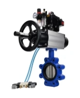 Затвор дисковый поворотный DN.ru WBV1631E-2W-Fb-H Ду125 Ру16 LUG корпус - чугун QT450, диск - нержавеющая сталь 304, уплотнение - EPDM, с пневмоприводом PA-DA-105-1, пневмораспределителем 4V320-08 AC220V, БКВ APL-410N EX и БПВ AFC2000