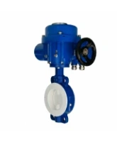 Затвор дисковый поворотный DN.ru WBV3434Pf-2W-Fb-H Ду80 Ру16 корпус - углеродистая сталь WCB, диск - углеродистая сталь WCB, футерованный PTFE, уплотнение - PTFE, с электроприводом DN.ru QT-N-010M-O2-220VAC-У1