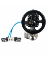 Кран шаровой DN.ru BV3232P(4pc)-SP-3WL-T-ISO-H WDVF Ду65 Ру40 стандартнопроходной, 3-ходовой L-тип, внутренняя резьба, корпус - нержавеющая сталь AISI 316, уплотнение - PTFE, с пневмоприводом PA-DA-105-1 и пневмораспределителем 4V320-08 AC220V