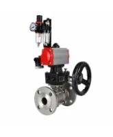 Кран шаровой DN.ru BV3131P(3pc)-FP-F-ISO-H Ду100 Ру16 полнопроходной, фланцевый, корпус - нержавеющая сталь 304, PTFE, 22х22, WDVF, с пневмоприводом PA-DA-105, пневмораспределителем 4M320-08 AC220V, ручным дублером MON3-700-T38-ISO и БПВ AFC2000