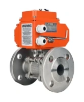 Кран шаровой DN.ru BV3131P(3pc)-FP-F-ISO-H Ду100 Ру16 полнопроходной трехсоставной, фланцевый, нержавеющая сталь 304, уплотнение - PTFE, 22х22, F10, WDVF, с электроприводом четвертьоборотным DN.ru QT-N-020EM-O1-220VAC -У1 HARK
