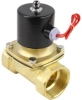 Клапан электромагнитный DN.ru VS100-NT-NC-24VDC 2″ Ду50 Ру10, соленоидный двухходовой, корпус - латунь, уплотнение - NBR, резьбовой, нормально-закрытый, прямого действия, катушка - 24В