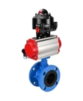 Затвор дисковый поворотный DN.ru WBV1313E-2W-F-H Ду100 Ру16 фланцевый, корпус - чугун GGG40, диск - чугун GGG40, уплотнение - EPDM, с пневмоприводом DN.ru PA-DA-105, пневмораспределителем DN.ru 4M310-08 AC220V и БКВ DN.ru APL-510N EX