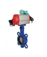 Затвор дисковый поворотный DN.ru WBV1132N-2W-Fb-H Ду40 Ру16 корпус - чугун GG25, диск - нержавеющая сталь 316L, уплотнение - NBR, с пневмоприводом PA-SA-083, пневмораспределителем 4M310-08 AC220V и магнитным переключателем ALS200D
