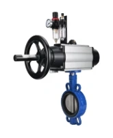 Затвор дисковый поворотный DN.ru WBV1132N-2W-Fb-H Ду125 Ру16, корпус - чугун GG25, диск - нержавеющая сталь 316L, уплотнение - NBR, с пневмоприводом DN.ru PA-DA-105-1 двойного действия, пневмораспределителем 4M310-08 AC220V, БПВ AFC2000