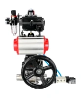 Кран шаровой DN.ru BV3232P(3pc)-FP-W-ISO-H LONG Ду50 Ру40 полнопроход., корпус - нерж.сталь 316, уплотнение - PTFE, под приварку, с пн.приводом PA-DA-083, пн.распределителем 4V320-08 AC220V, редуктором MON2-450-T28-ISO, БКВ APL-410N EX и БПВ AFC2000