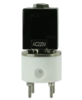Клапан электромагнитный DN.ru VS841-VT-NC-220VAC 1 1/2″ Ду40 Ру6 соленоидный двухходовой, корпус - PTFE, уплотнение - VITON, резьбовой, прямого действия, нормально закрытый, катушка - 220В
