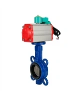Затвор дисковый поворотный DN.ru WBV1132N-2W-Fb-H Ду40 Ру16 корпус - чугун GG25, диск - нержавеющая сталь 316L, уплотнение - NBR, с пневмоприводом PA-SA-083 и магнитным переключателем ALS200D