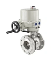 Кран шаровой DN.ru BV3232P(2pc)-FP-F-ISO-H Ду65 Ру16 полнопроходной двухходовой, нержавеющая сталь 316, фланцевый, уплотнение - PTFE, с электроприводом ГЗ-ОФВ-110/11М 220В
