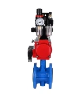 Затвор дисковый поворотный DN.ru WBV1313E-2W-F-H Ду100 Ру16 фланцевый, корпус - чугун GGG40, диск - чугун GGG40, EPDM, с пневмоприводом DN.ru PA-DA-105, пневмораспределителем DN.ru 4M310-08 AC220V, БКВ DN.ru APL-210N и БПВ DN.ru AFC2000