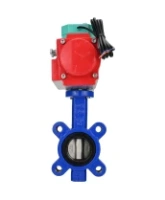 Затвор дисковый поворотный DN.ru WBV1631E-2W-Fb-H Ду50 Ру16 LUG межфланцевый, корпус - чугун QT450, диск - нержавеющая сталь AISI 304, уплотнение - EPDM, с пневмоприводом PA-SA-083 и магнитным переключателем ALS200D