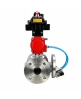Кран шаровой DN.ru BV3232P(2pc)-FP-3WL-F-ISO-H Ду80 Ру16 HYMT, трехходовой L-тип, полнопроходной, фланцевый, корпус - нержавеющая сталь SS316, с пневмоприводом PA-SA-130, пневмораспределителем 4V320-08 AC220V, БКВ APL-410N EX и БПВ AFC2000