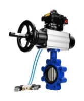 Затвор дисковый поворотный DN.ru WBV1631E-2W-Fb-H Ду125 Ру16 LUG корпус - чугун QT450, диск - нержавеющая сталь 304, уплотнение - EPDM, с пневмоприводом PA-DA-105-1, пневмораспределителем 4V320-10 AC220V и БКВ APL-410N EX