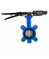 Затвор дисковый поворотный DN.ru WBV1631E-2W-Fb-H Ду125 Ру16 LUG межфланцевый, корпус - чугун QT450, диск - нержавеющая сталь AISI 304, уплотнение - EPDM, с рукояткой и двумя концевыми датчиками LS-103 250В