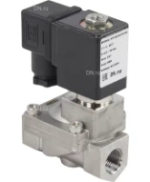 Клапан электромагнитный DN.ru VS431-NT-NC-220VAC 3/8″ Ду10 Ру16, соленоидный двухходовой, корпус - нержавеющая сталь 304, уплотнение - NBR, резьбовой, нормально-закрытый, пилотный, катушка - 220В