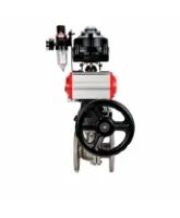 Кран шаровой DN.ru BV3232P(2pc)-FP-F-ISO-H Ду150 Ру16, 24х24, фланцевый, полнопроходной, нержавеющая сталь SS316, PTFE, с пневмоприводом PA-DA-140, пневмораспределителем 4M310-08 AC220V, ручным дублером MON4-1200-T54-ISO, БПВ AFC2000, БКВ APL-510N-EX