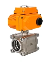 Кран шаровой DN.ru BV3232P(3pc)-FP-SW-ISO-H Ду80 Ру63 полнопроходной, корпус - нержавеющая сталь SS316, под приварку, с электроприводом DN.ru QT-N-015EM-O1-380VAC-У1 HARK