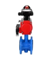 Затвор дисковый поворотный DN.ru WBV1313E-2W-F-H Ду100 Ру16 фланцевый, корпус - чугун GGG40, диск - чугун GGG40, уплотнение - EPDM, с пневмоприводом DN.ru PA-DA-105, пневмораспределителем DN.ru 4M310-08 AC220V и БКВ DN.ru APL-210N