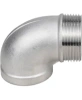 Отвод (уголок) DN.ru ВР-НР-304 1/2″ Ду15 Ру16 угол 90°, корпус - нержавеющая сталь 304, присоединение - внутренняя / наружная резьба