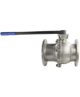 Кран шаровой DN.ru BV3232P(2pc)-FP-F-ISO-H Ду200 Ру16 полнопроходной двухходовой, нержавеющая сталь 316, фланцевое, уплотнение - PTFE, с редуктором