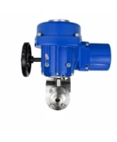 Затвор дисковый поворотный DN.ru WBV3131E-2W-C-H Ду50 Ру10 кламповый, корпус - пищевая нержавеющая сталь 304, уплотнение - EPDM, с электроприводом QT-N-005M-O2-220VAC-У1 с моментной муфтой и штурвалом