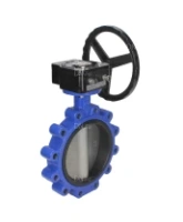 Затвор дисковый поворотный DN.ru WBV1631E-2W-Fb-R Ду200 Ру16 LUG межфланцевый, корпус - чугун QT450, диск - нержавеющая сталь 304, уплотнение - EPDM, с редуктором