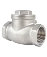 Клапан обратный DN.ru VC3232P-T 1 1/2″ Ду40 Ру16 муфтовый, поворотный, корпус - нержавеющая сталь, диск - нержавеющая сталь, уплотнение - PTFE