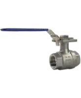 Кран шаровой DN.ru BV3232P(2pc)-FP-T-ISO-H Ду25 Ру63 полнопроходной двухходовой, нержавеющая сталь 316, внутренняя резьба, уплотнение - PTFE, с ISO-фланцем и рукояткой, 11х11, F04/F05