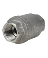Клапан обратный DN.ru VCS3232P-T 3/4″ Ду20 Ру16 резьбовой, пружинный, корпус - нержавеющая сталь 316, диск - нержавеющая сталь 316, уплотнение - PTFE
