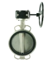Затвор дисковый поворотный DN.ru WBV3232E-2W-Fb-H Ду65 Ру16 межфланцевый, корпус - нержавеющая сталь 316L, диск - нержавеющая сталь 316L, уплотнение - EPDM, с редуктором RDN RQN1-150Z-T24