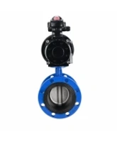 Затвор дисковый поворотный DN.ru WBV1331E-2W-F-H Ду50 Ру16 фланцевый, корпус - чугун GGG40, диск - нержавеющая сталь 304, уплотнение - EPDM, с пневмоприводом DN.ru PA-DA-105-1 и БКВ APL-210N