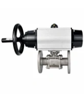 Кран шаровой DN.ru BV3131P(3pc)-FP-F-ISO-H Ду100 Ру16 полнопроходной, фланцевый, корпус - нержавеющая сталь 304, PTFE, 22х22, WDVF, с пневмоприводом PA-DA-105-1 и пневмораспределителем 4M320-08 AC220V