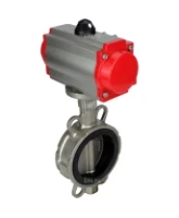 Затвор дисковый поворотный DN.ru WBV3131N-2W-Fb-H Ду65 Ру16, корпус - нержавеющая сталь 304, диск - нержавеющая сталь 304, уплотнение - NBR, с пневмоприводом DN.ru PA-SA-105 и пневмораспределителем DN.ru 4M310-08 AC220V