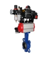 Затвор дисковый поворотный DN.ru WBV1432E-2W-Fb-H Ду100 Ру16, корпус - чугун GGG50, диск - нержавеющая сталь 316L, уплотнение - EPDM, с пневмоприводом PA-DA-083 двойного действия, пневмораспределителем 4M310-08 DC24V, БКВ APL-410N EX, БПВ AFC2000