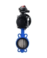 Затвор дисковый поворотный DN.ru WBV1432E-2W-Fb-H Ду150 Ру16, корпус - чугун GGG50, диск - нержавеющая сталь 316L, уплотнение - EPDM, с пневмоприводом DN.ru PA-DA-105-1 двойного действия, с БКВ APL-210N