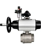 Кран шаровой DN.ru BV3232P(2pc)-FP-T-ISO-H Ду100 Ру40 полнопроходной двухходовой, нержавеющая сталь SS316, внутренняя резьба, PTFE, с пневмоприводом PA-DA-105-1 двойного действия, с пневмораспределителем 4M310-08 AC220V, с БКВ APL-210N, с БПВ AFC2000