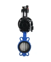 Затвор дисковый поворотный DN.ru WBV1132N-2W-Fb-H Ду125 Ру16, корпус - чугун GG25, диск - нержавеющая сталь 316L, уплотнение - NBR, с пневмоприводом DN.ru PA-DA-105-1 двойного действия, пневмораспределителем 4M310-08 AC220V, БПВ AFC2000