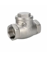 Клапан обратный DN.ru VCT3232-T 1 1/2″ Ду40 Ру16 ZGY резьбовой, поворотный, корпус - нержавеющая сталь CF8М/AISI 316, диск - нержавеющая сталь CF8М/AISI 316, уплотнение - PTFE