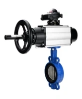 Затвор дисковый поворотный DN.ru WBV1432N-2W-Fb-H Ду125 Ру16, корпус - чугун GGG50, диск - нержавеющая сталь 316L, уплотнение - NBR, с пневмоприводом DN.ru PA-DA-105-1 двойного действия, пневмораспределителем 4M310-08 AC220V, БКВ APL-210N